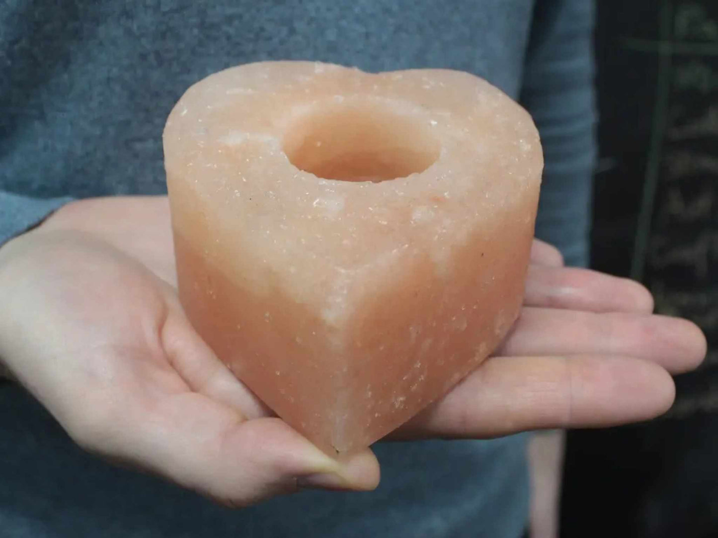 Himalayan Salt Heart Shaped Tealight Holder