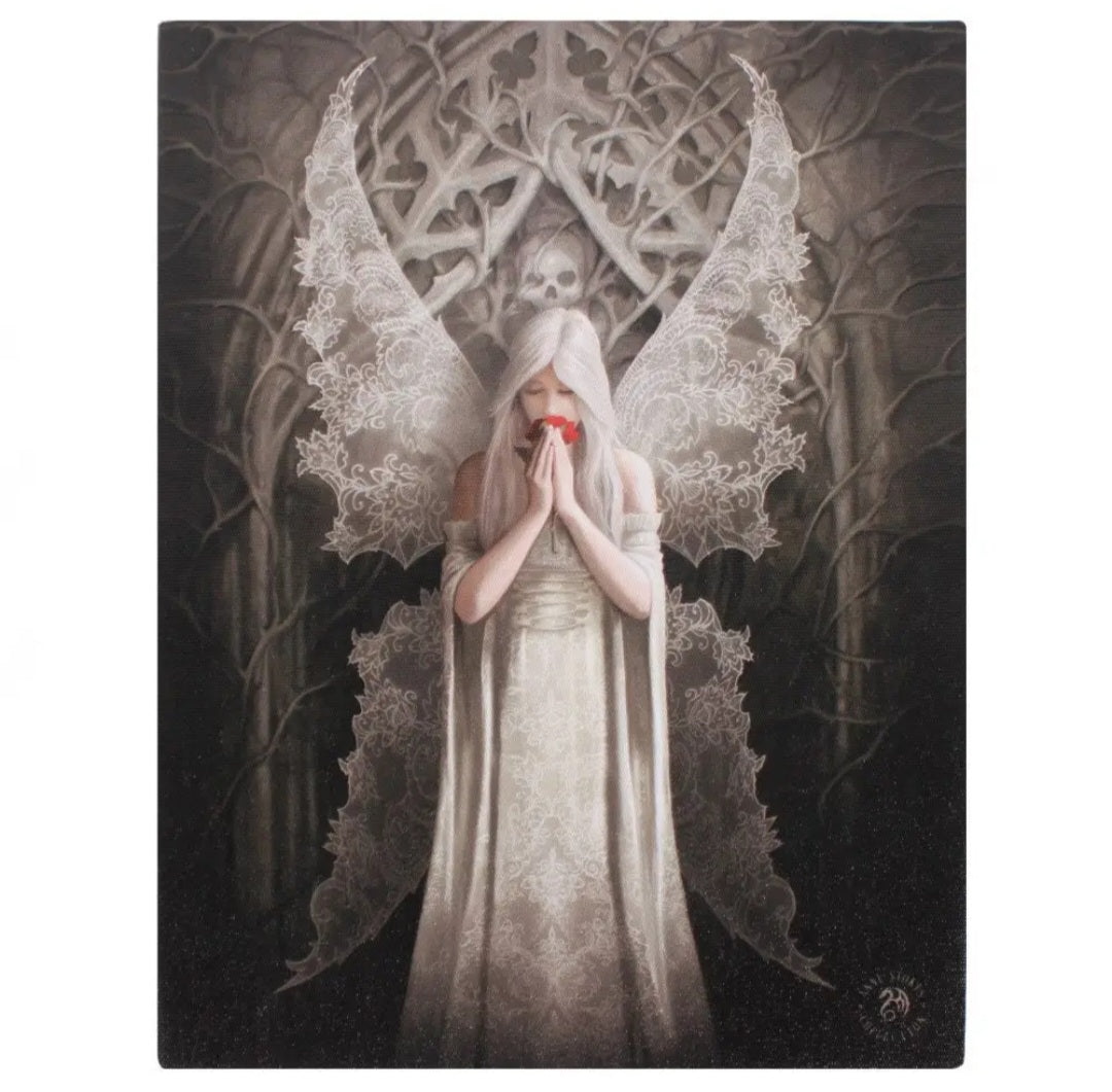 19x25cm Only Love Remains Canvas Plaque By The Anne Stokes Collection