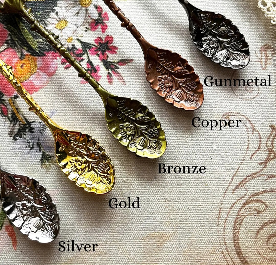 Amethyst Crystal Herb Spoon