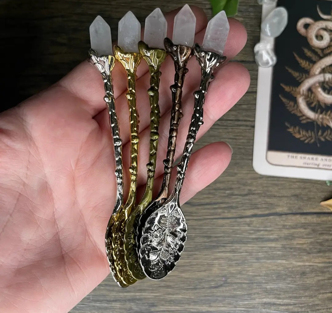 Quartz Crystal Herb Spoon
