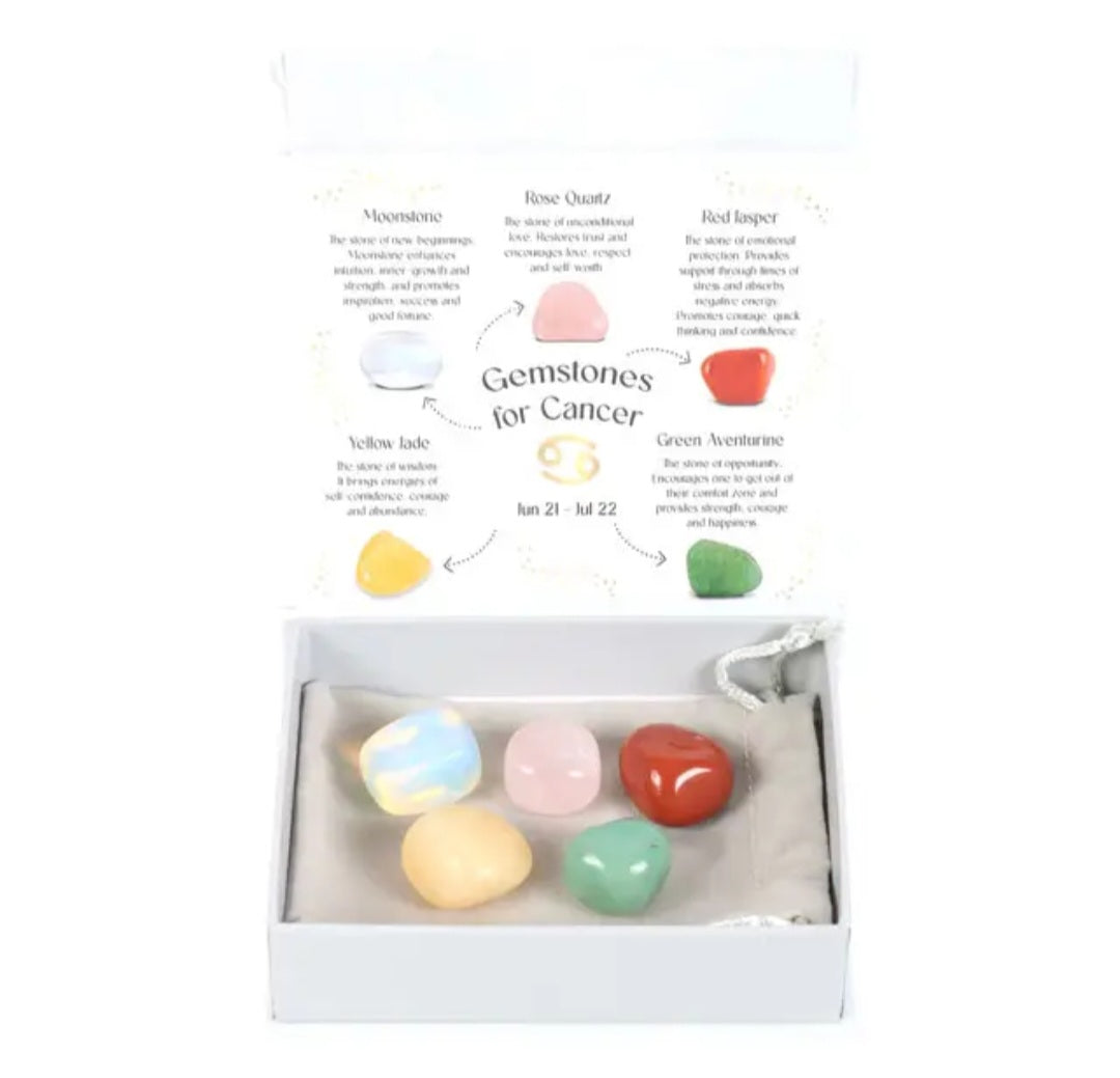 Cancer Zodiac Crystal Tumblestone Set