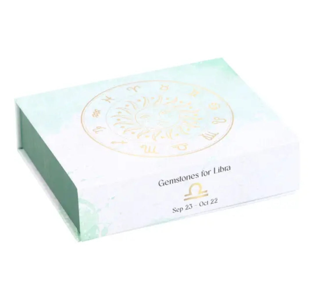 Libra Zodiac Crystal Tumblestone Set