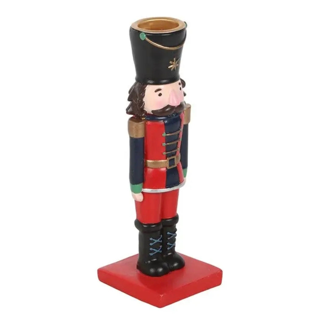 Nutcracker Christmas Taper Candle Holder