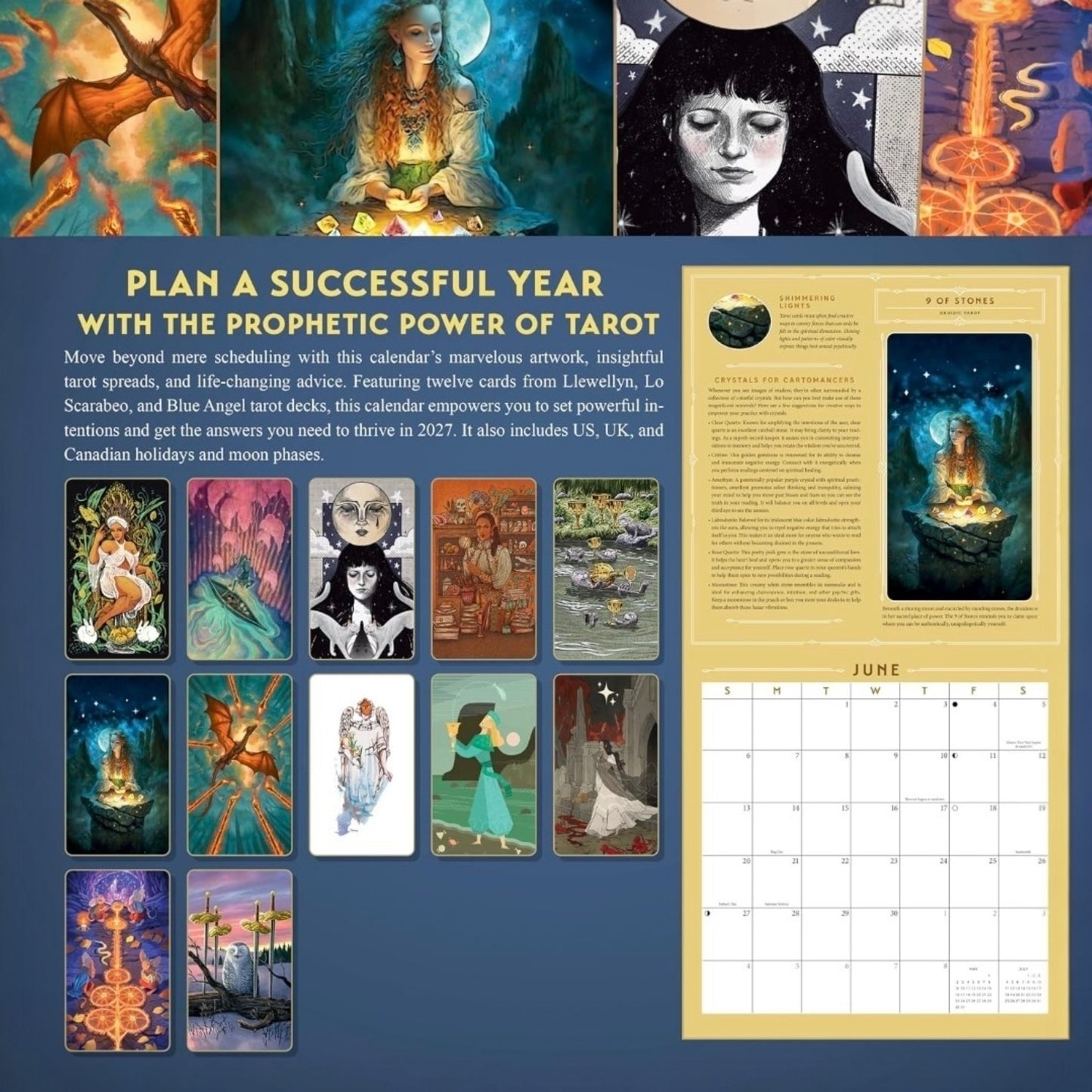 Llewellyn's 2027 Tarot Wall Calendar