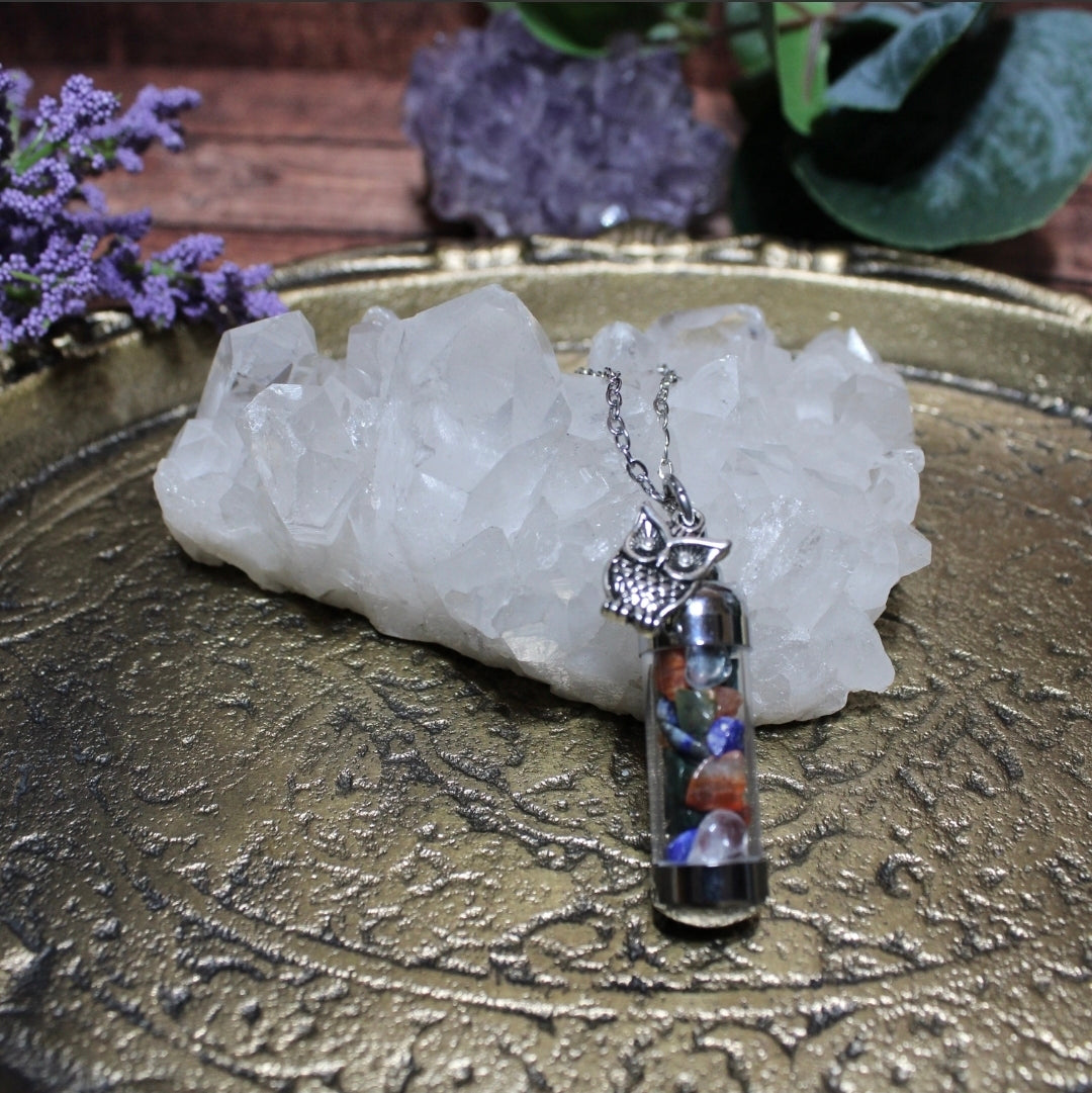 Athena Spell Jar Amulet Necklace
