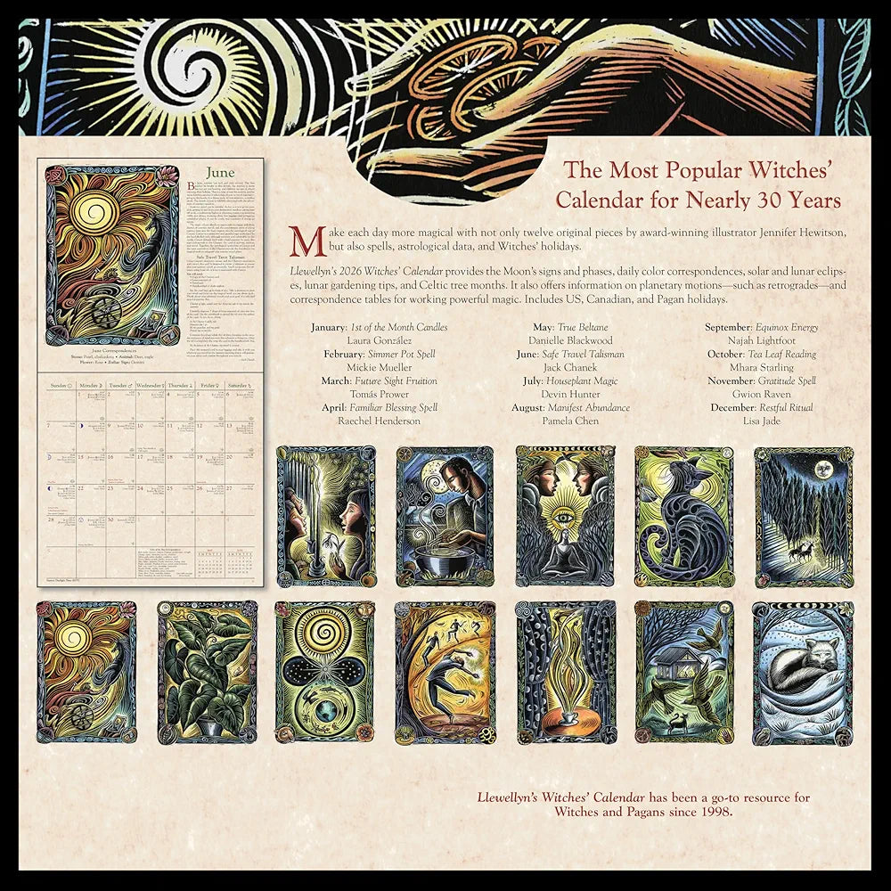 Llewellyn's 2026 Witches' Wall Calendar