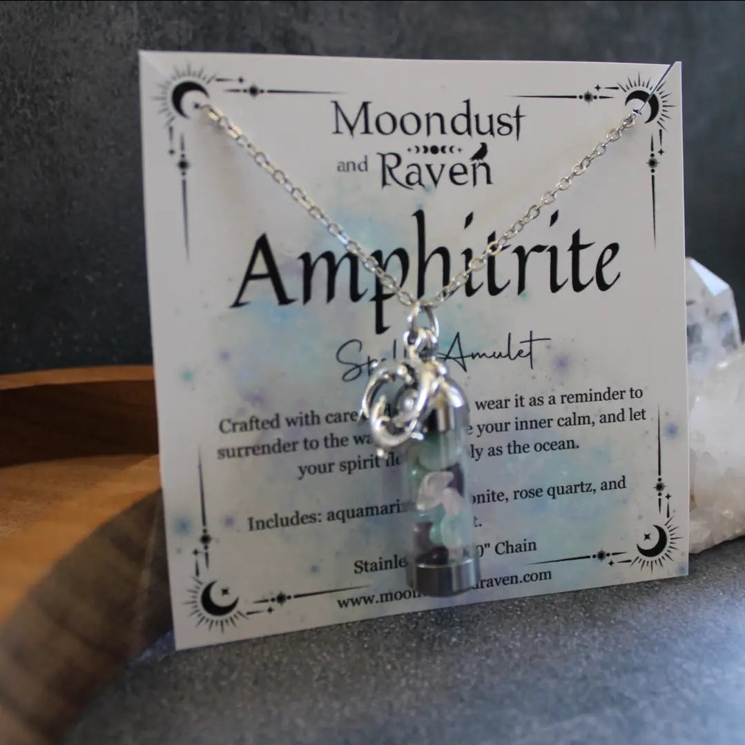 Amphitrite Spell Jar Amulet Necklace