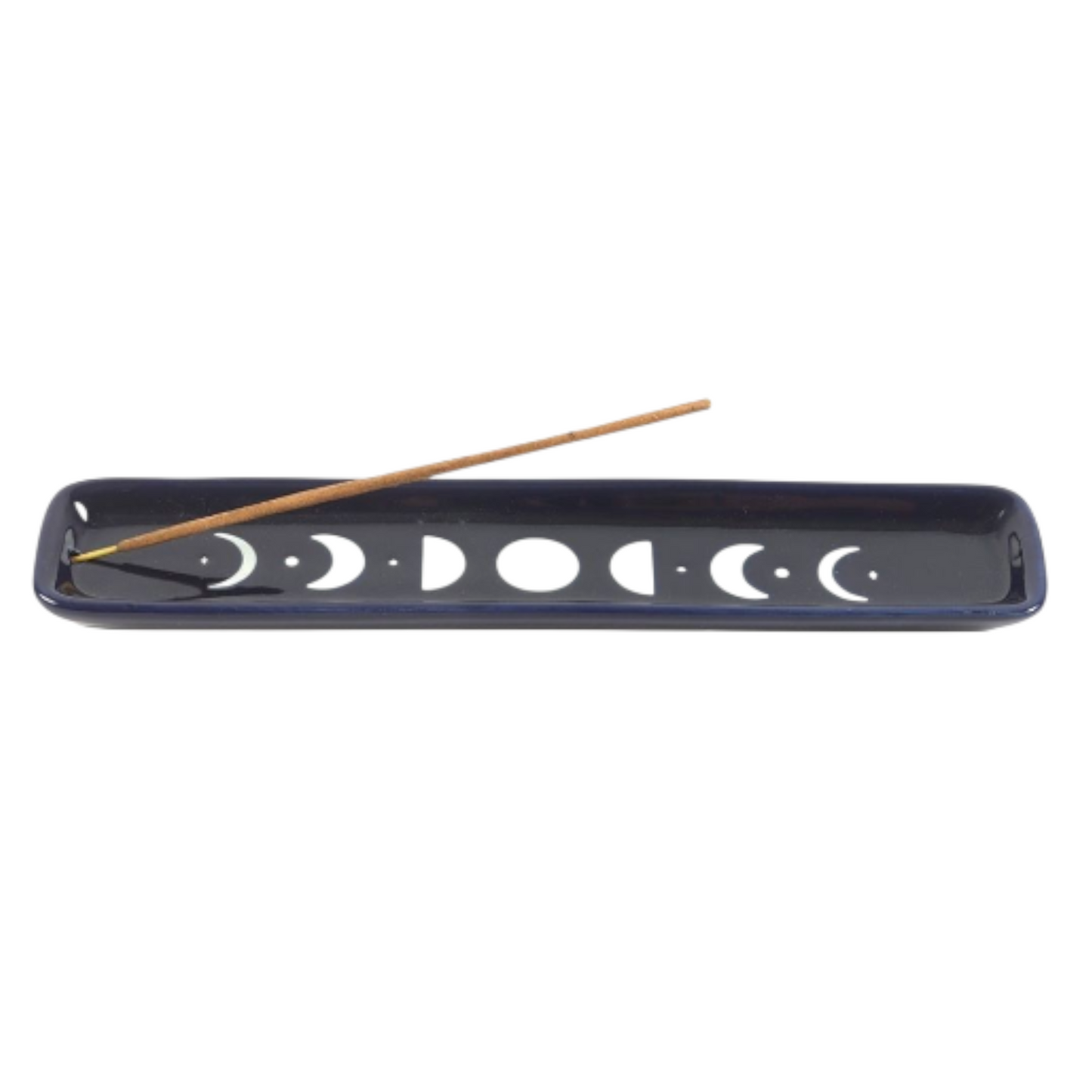 Blue Moon Phase Ceramic Incense Holder
