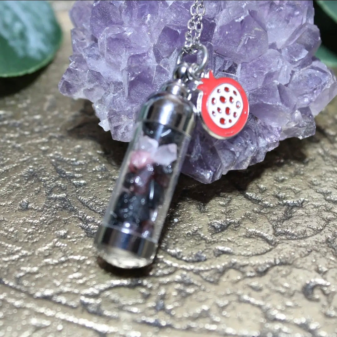 Persephone Spell Jar Amulet Necklace