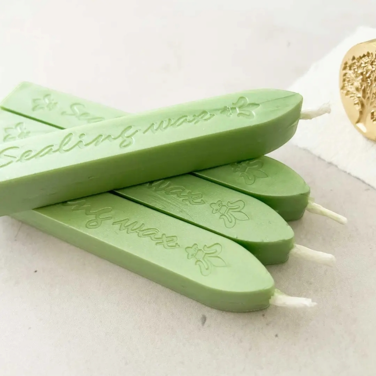 1 x Sealing Wax Stick with Wick- Fresh Green