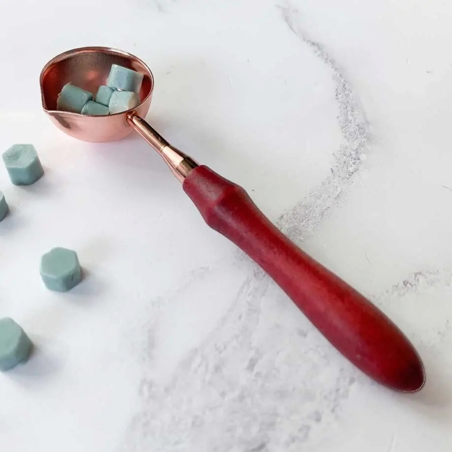 Large Sealing Wax Melting Spoon in Copper