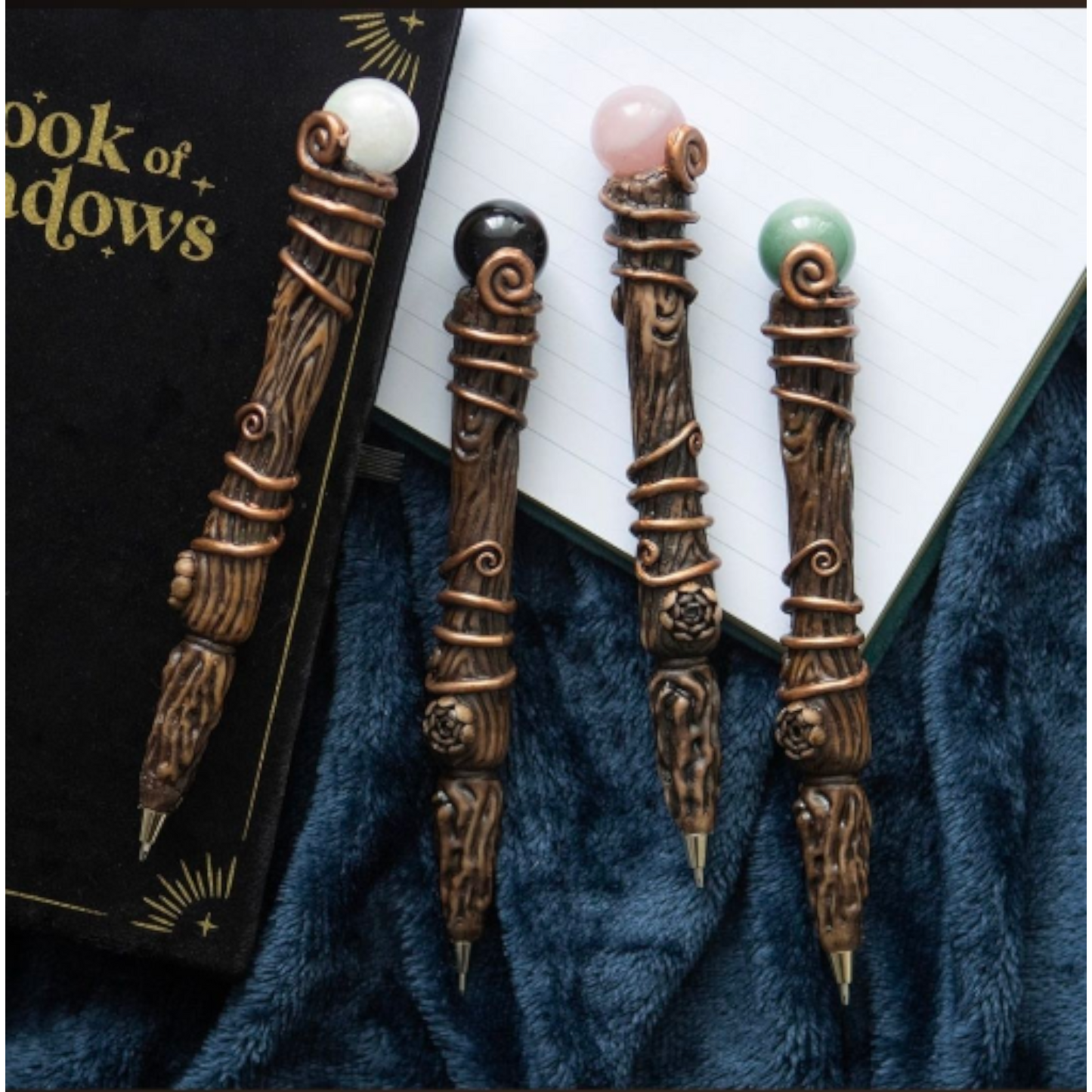 Abundance Green Aventurine Crystal Wand Pen