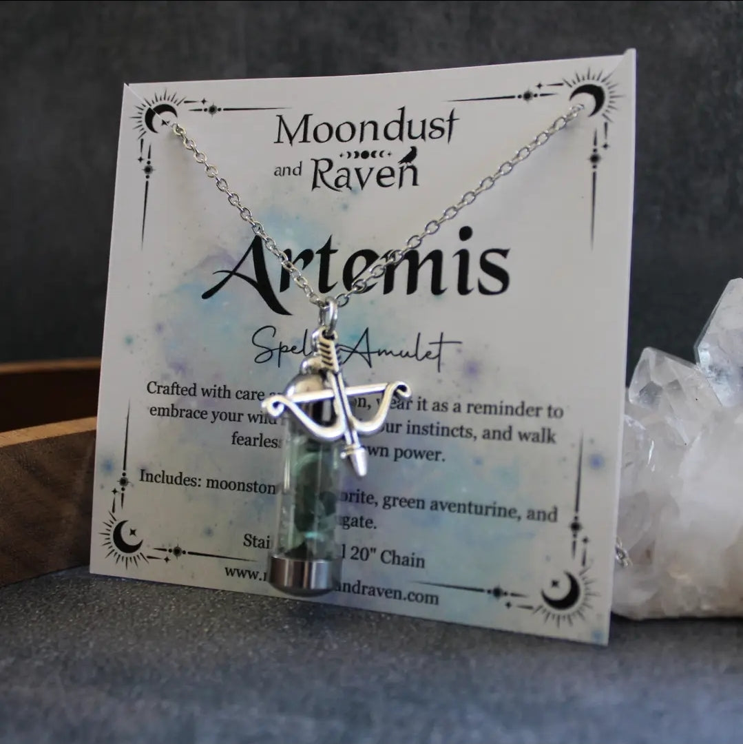 Artemis Spell Jar Amulet Necklace