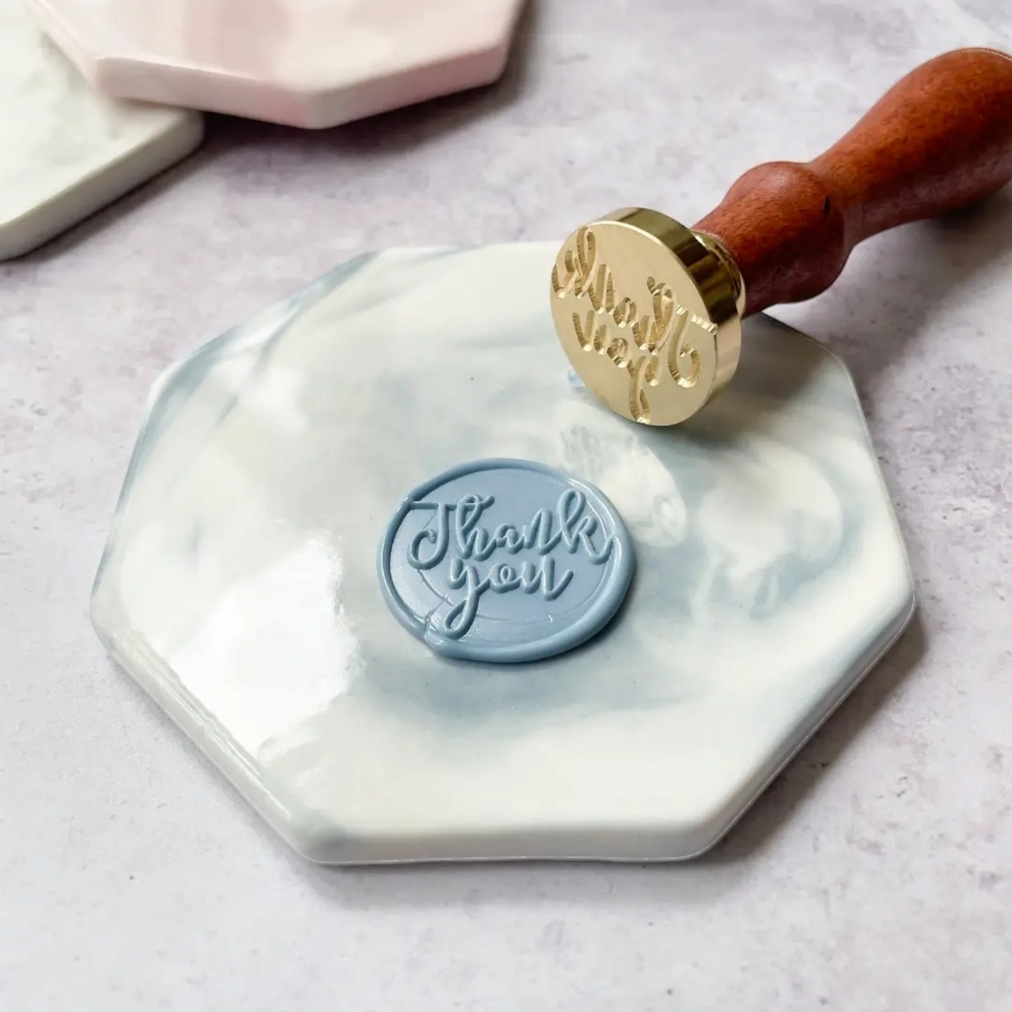 Ceramic Wax Stamp Mat- Blue