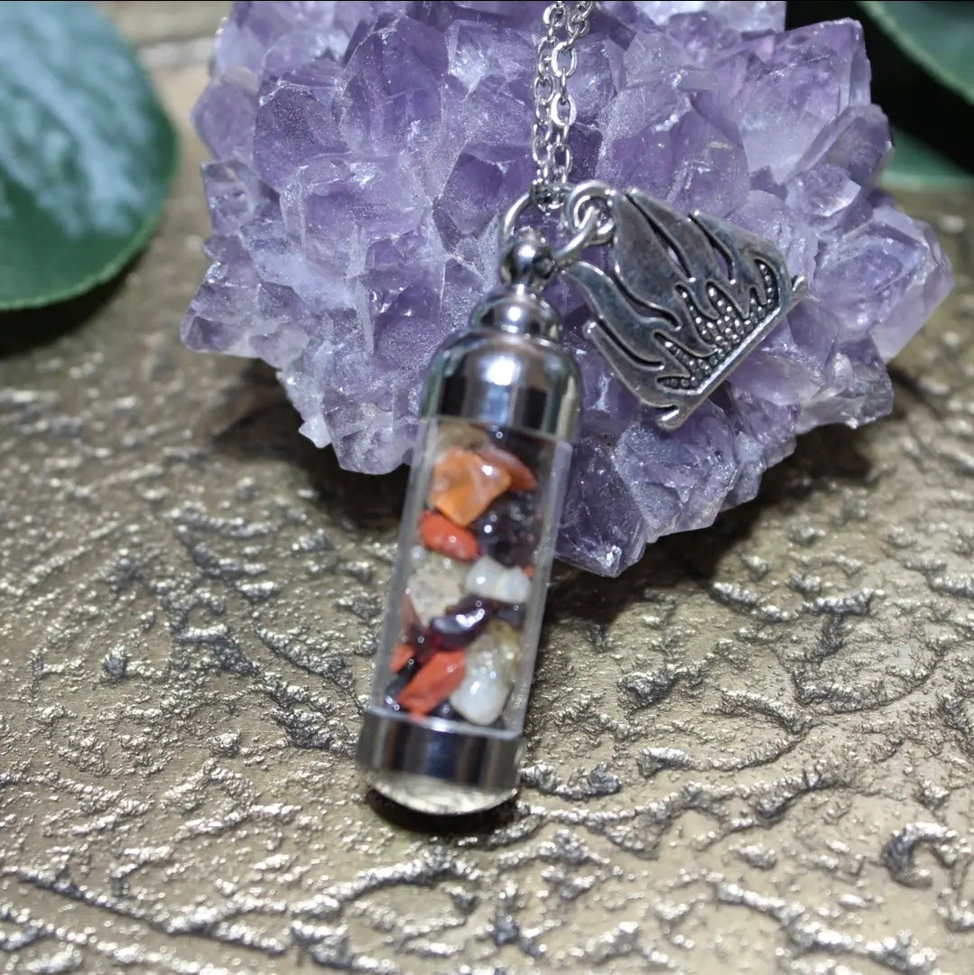 Hestia Spell Jar Amulet Necklace