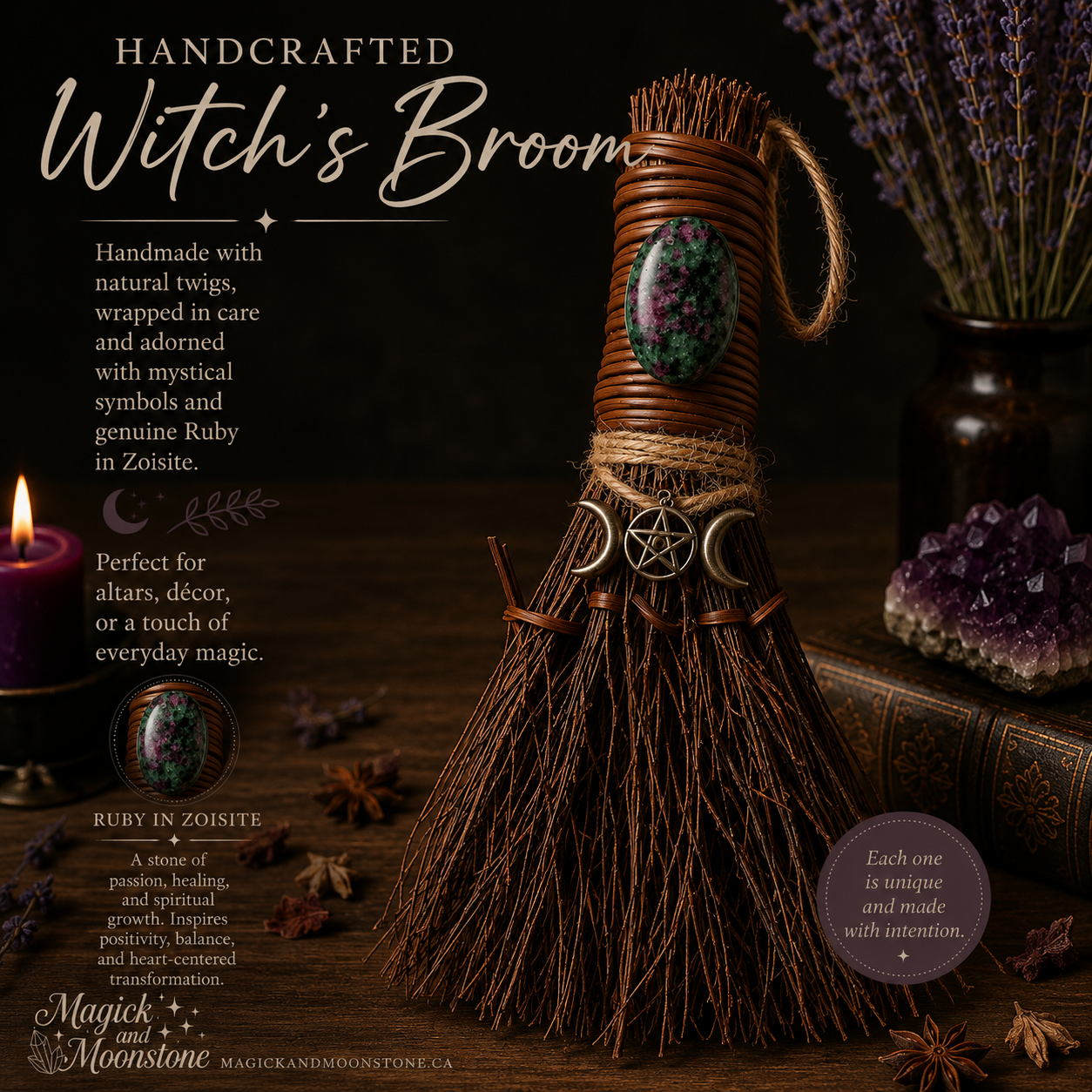 Handcrafted Witch's Broom