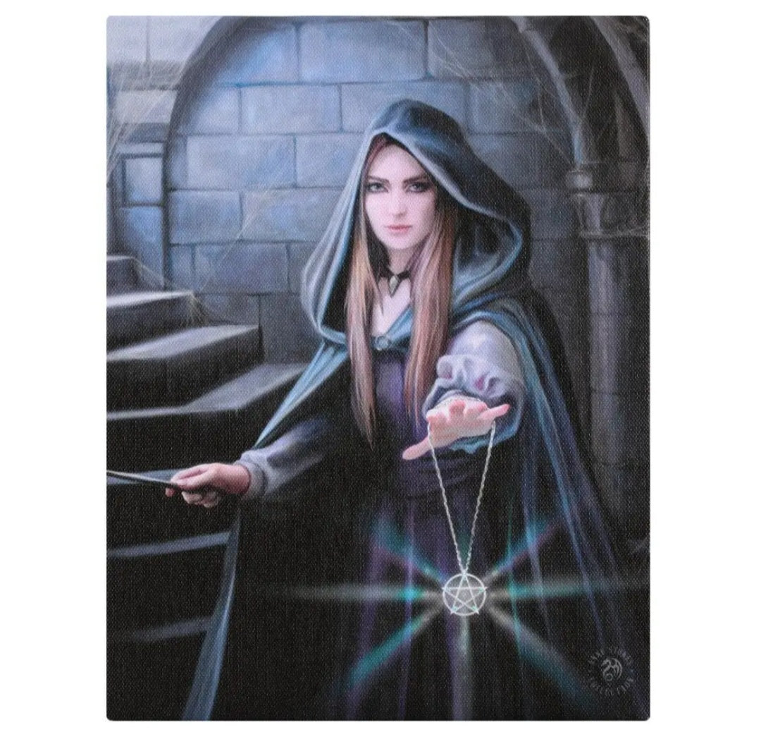 19x25cm Light in the Darkness Canvas Plaque By The Anne Stokes Collection