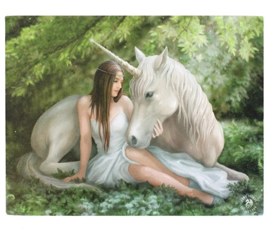 25x19cm Pure Heart Canvas Plaque By The Anne Stokes Collection