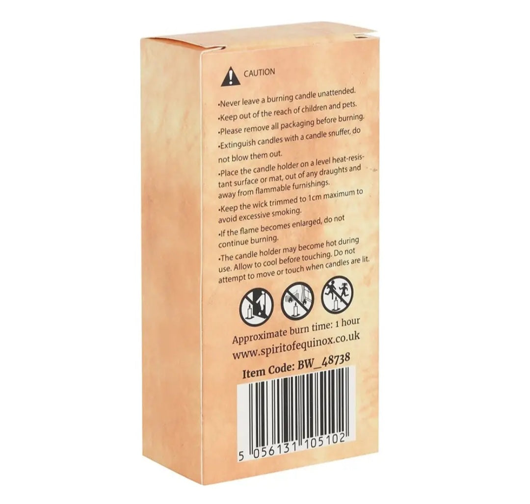 Set of 6 White Beeswax Magic Spell Candles