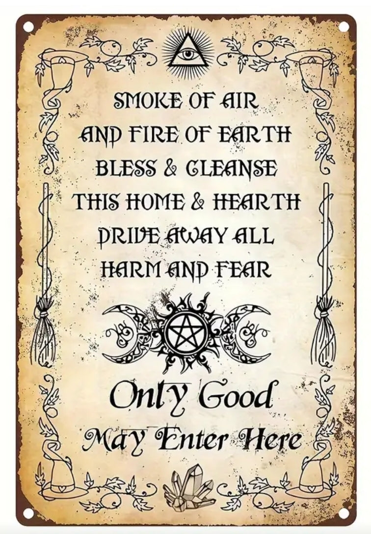 20 x 30 cm Wiccan Creed Aluminum Sign