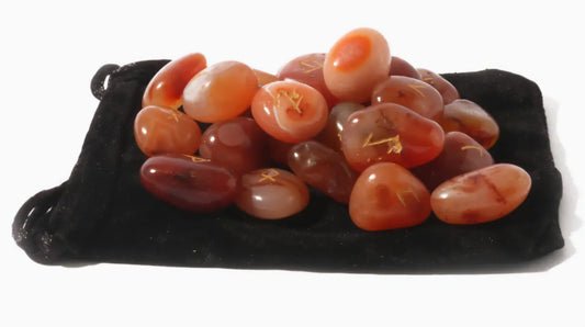 Carnelian Runes Set