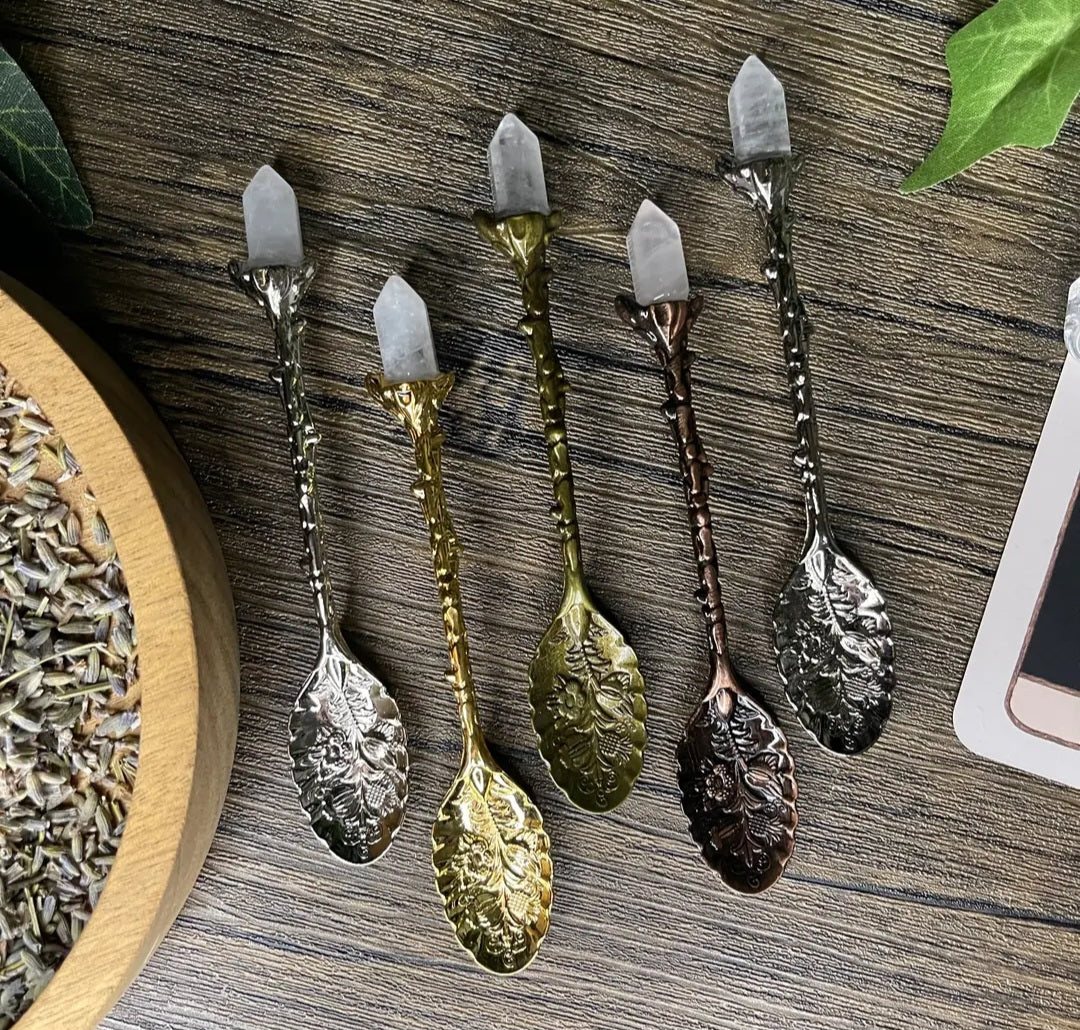 Quartz Crystal Herb Spoon