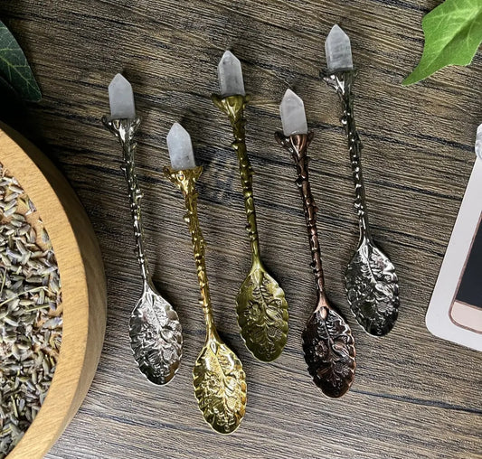 Quartz Crystal Herb Spoon