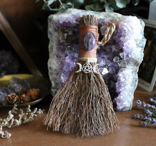 Triple Moon Pentacle Witches' Broom