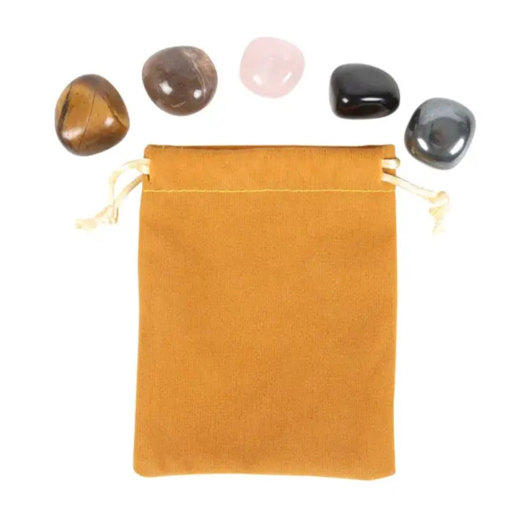 Capricorn Zodiac Crystal Tumblestone Set