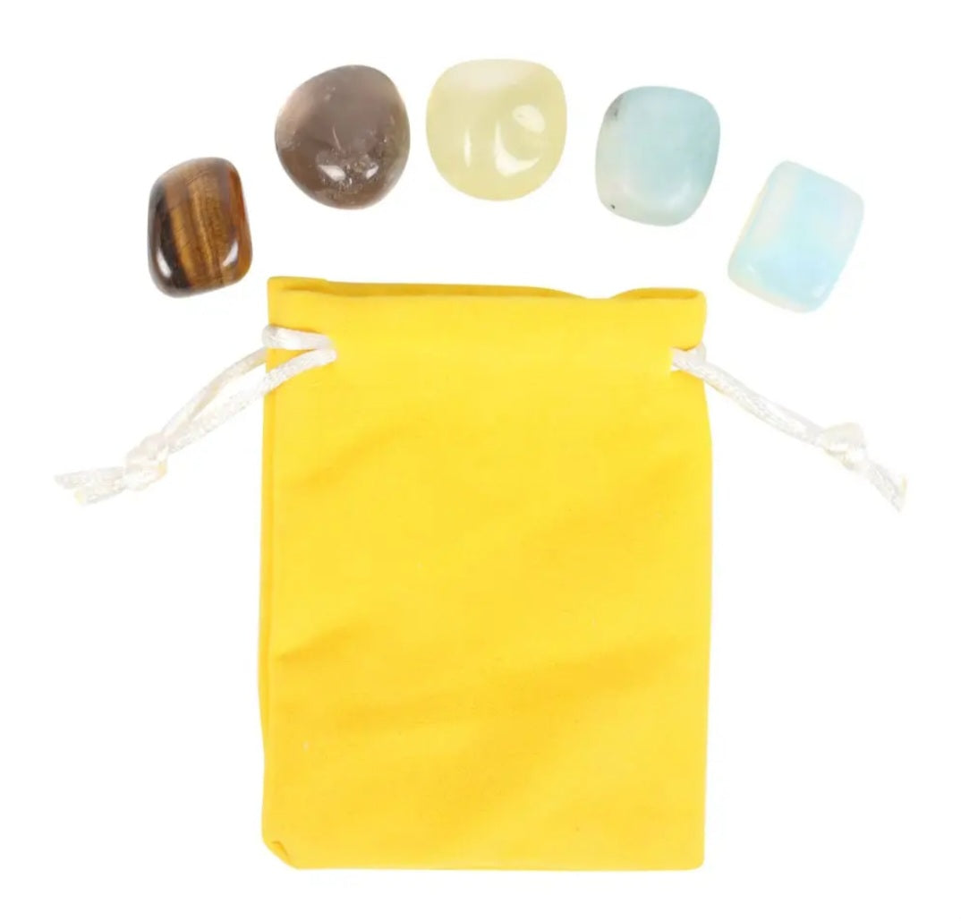 Gemini Zodiac Crystal Tumblestone Set