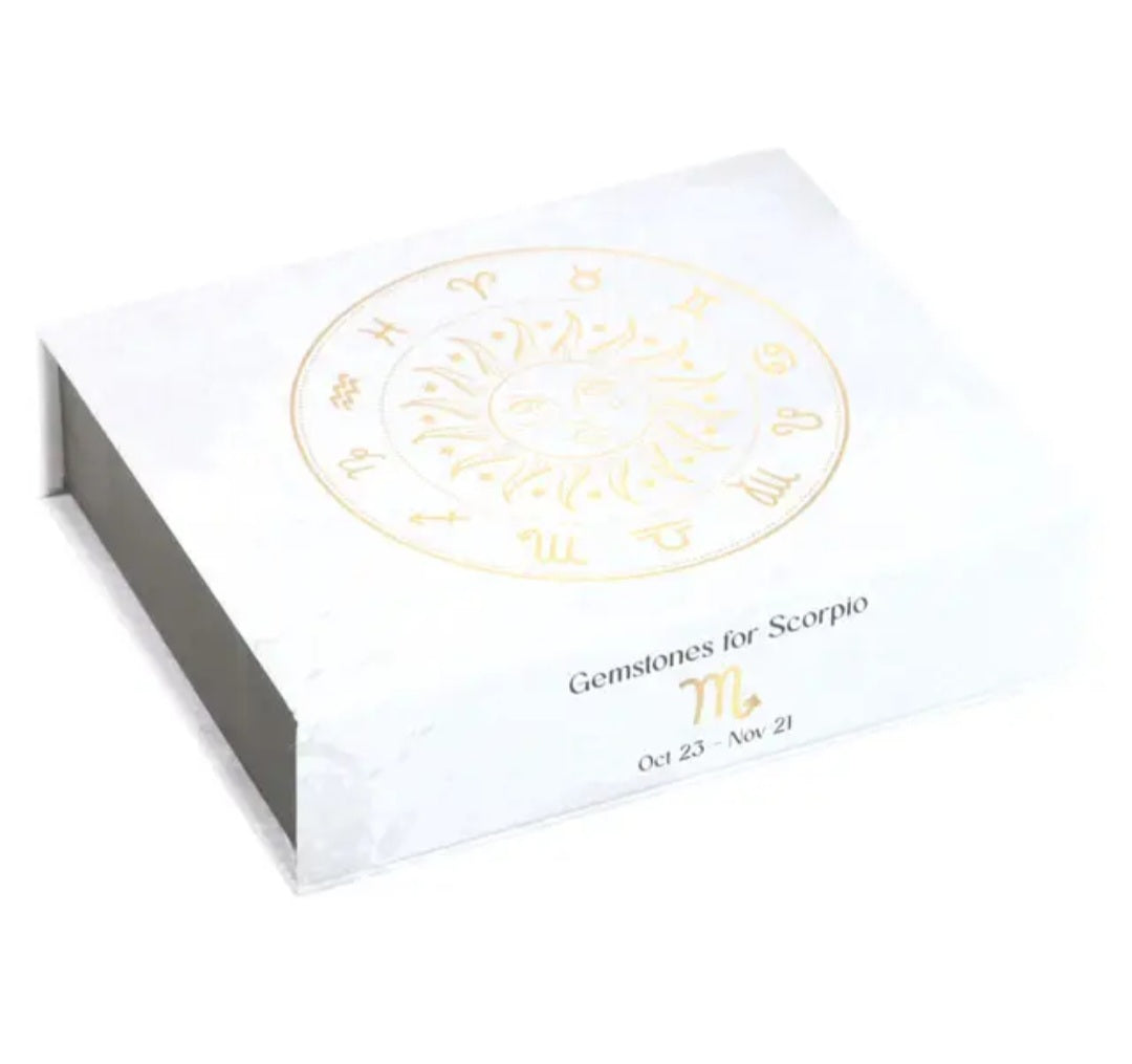 Scorpio Zodiac Crystal Tumblestone Set