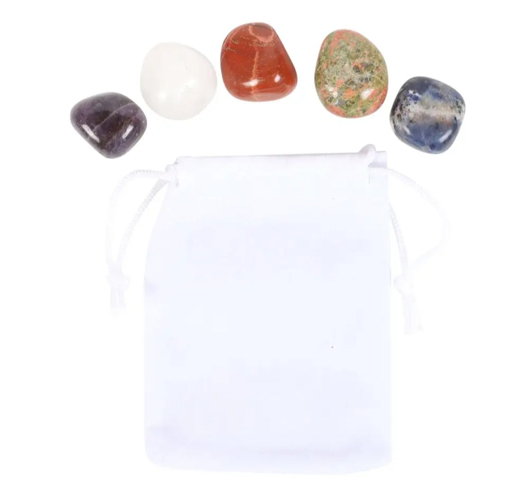 Virgo Zodiac Crystal Tumblestone Set