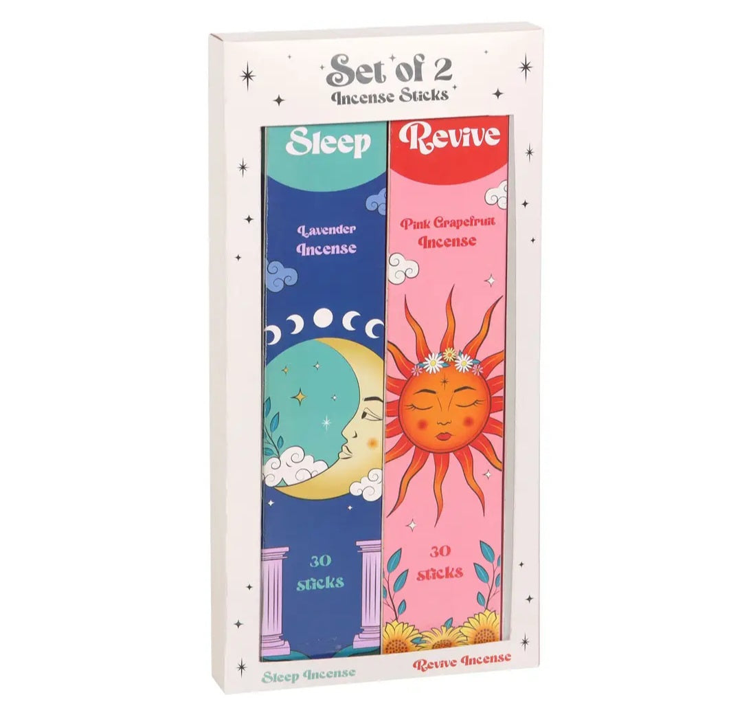 Set of 2 Celestial Sleep & Revive Incense Stick Sets