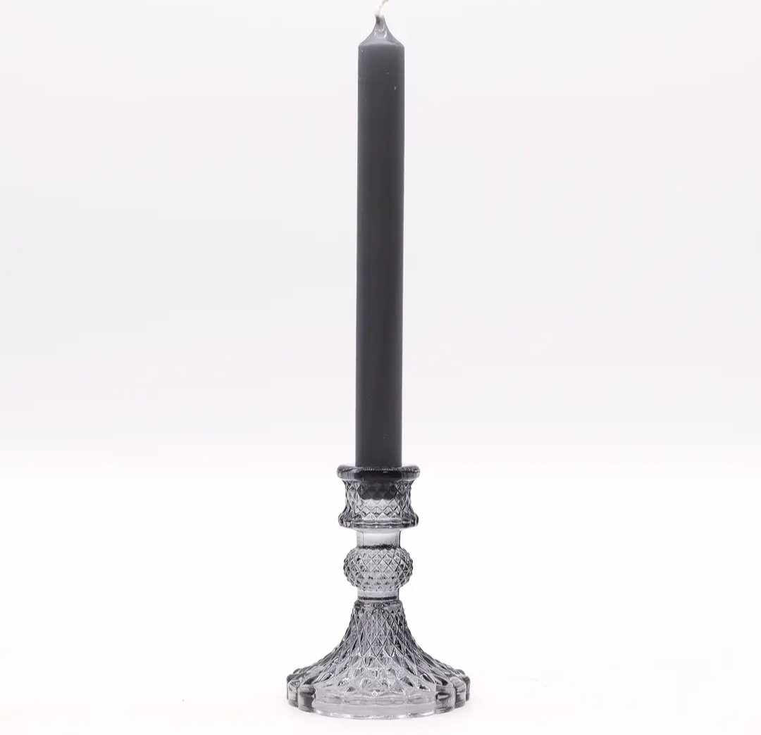 Vintage Candle Holder - Midnight Grey