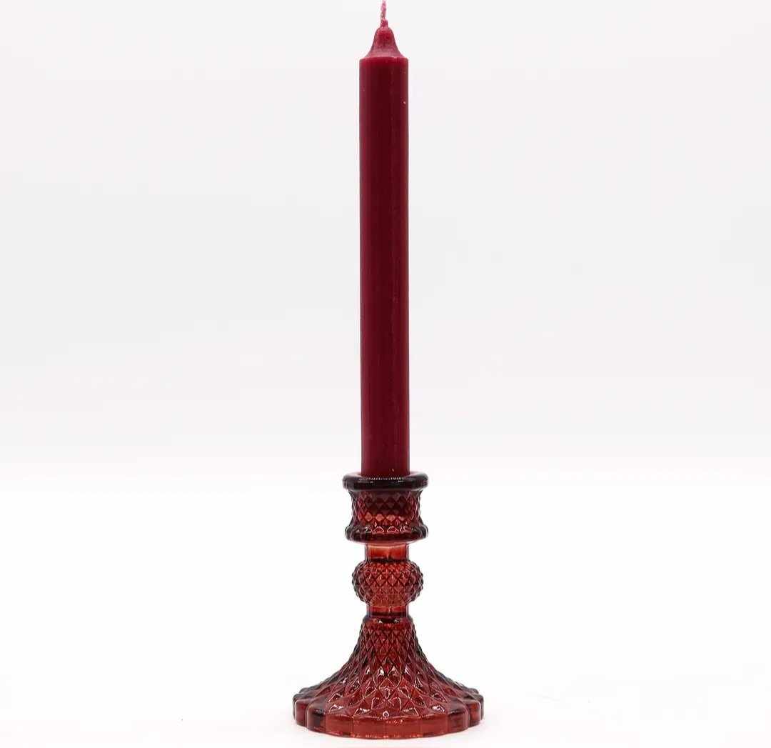 Vintage Candle Holder - Vampire Red