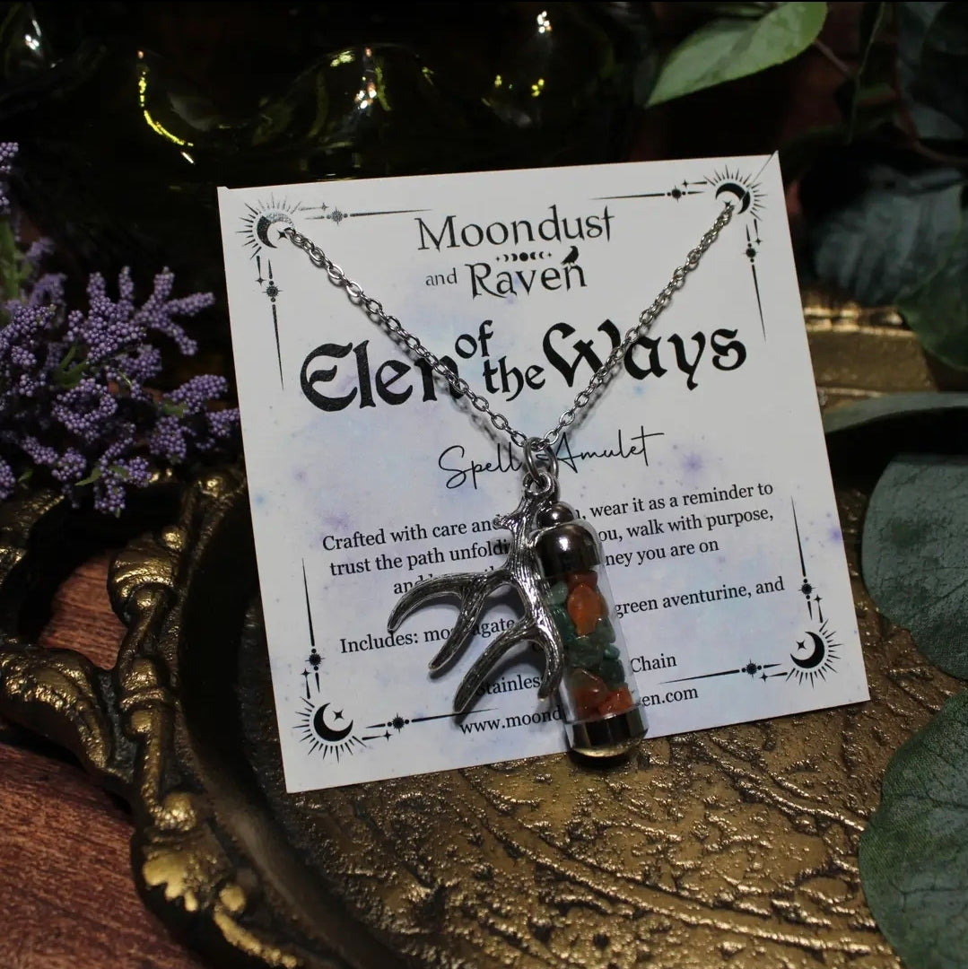 Elen of the Ways Spell Jar Amulet Necklace