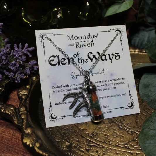 Elen of the Ways Spell Jar Amulet Necklace