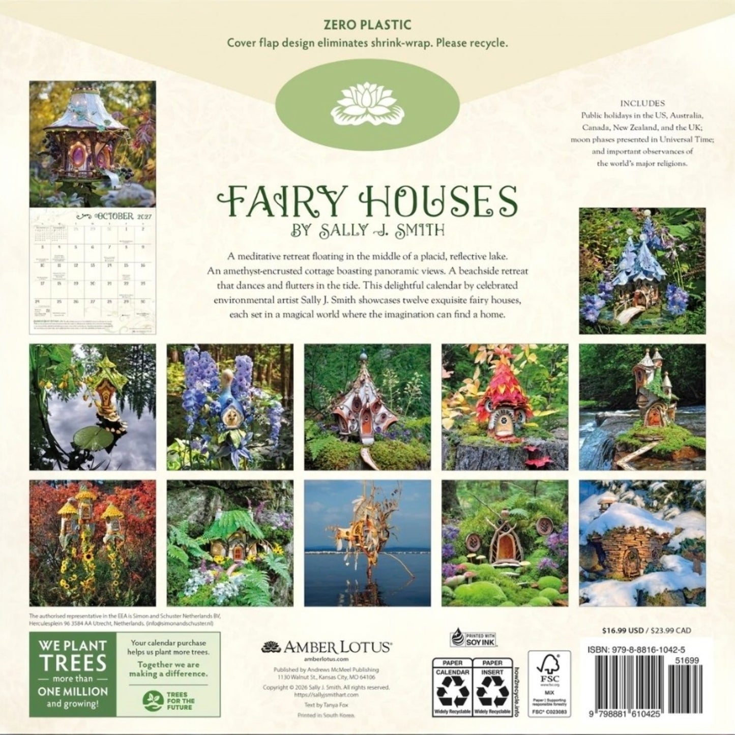 Fairy Houses 2027 Wall Calendar