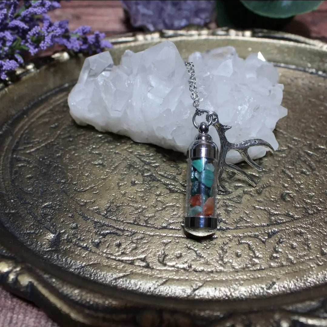 Elen of the Ways Spell Jar Amulet Necklace