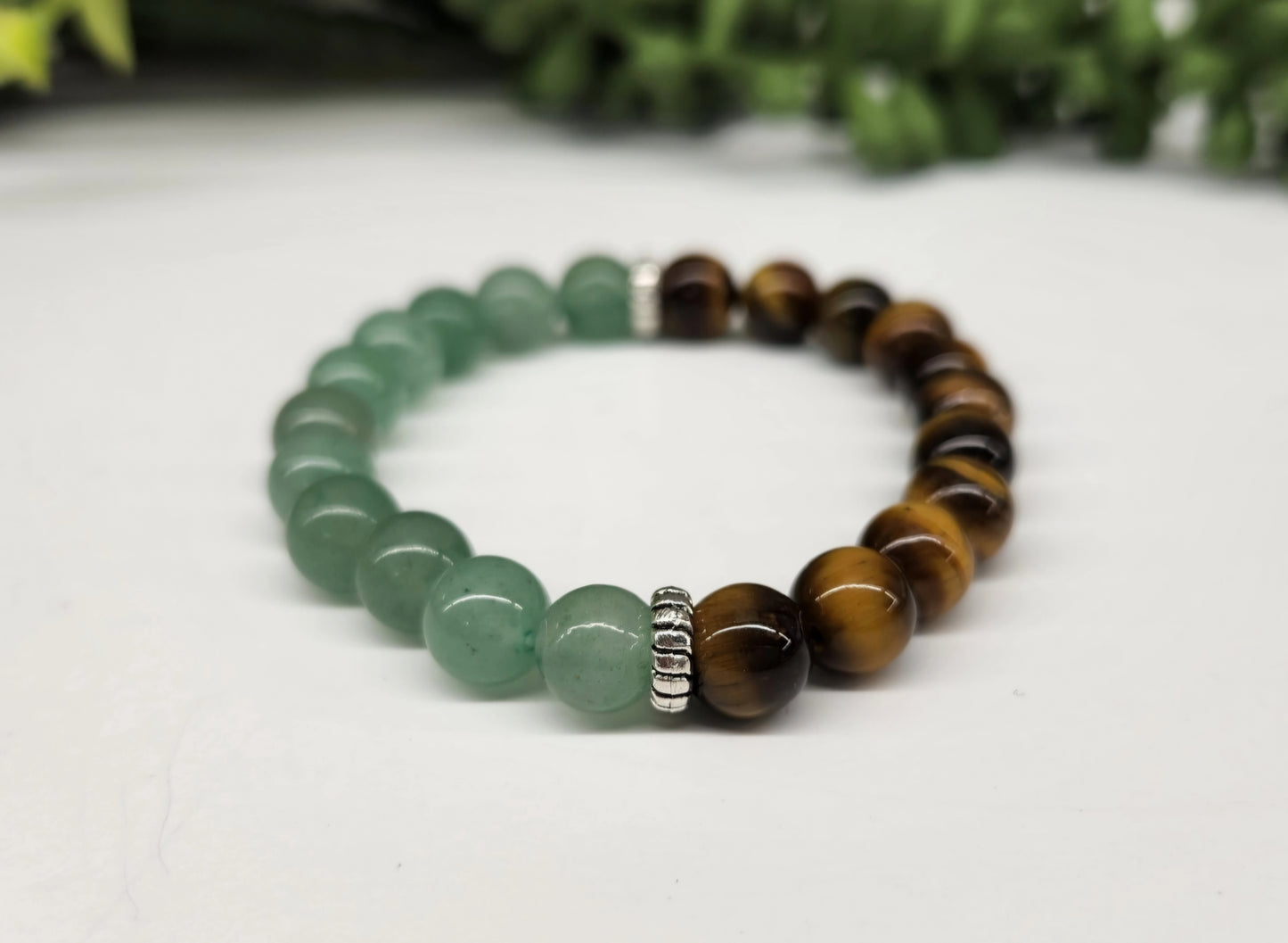 Wealth: Green Aventurine & Tiger Eye Bracelet