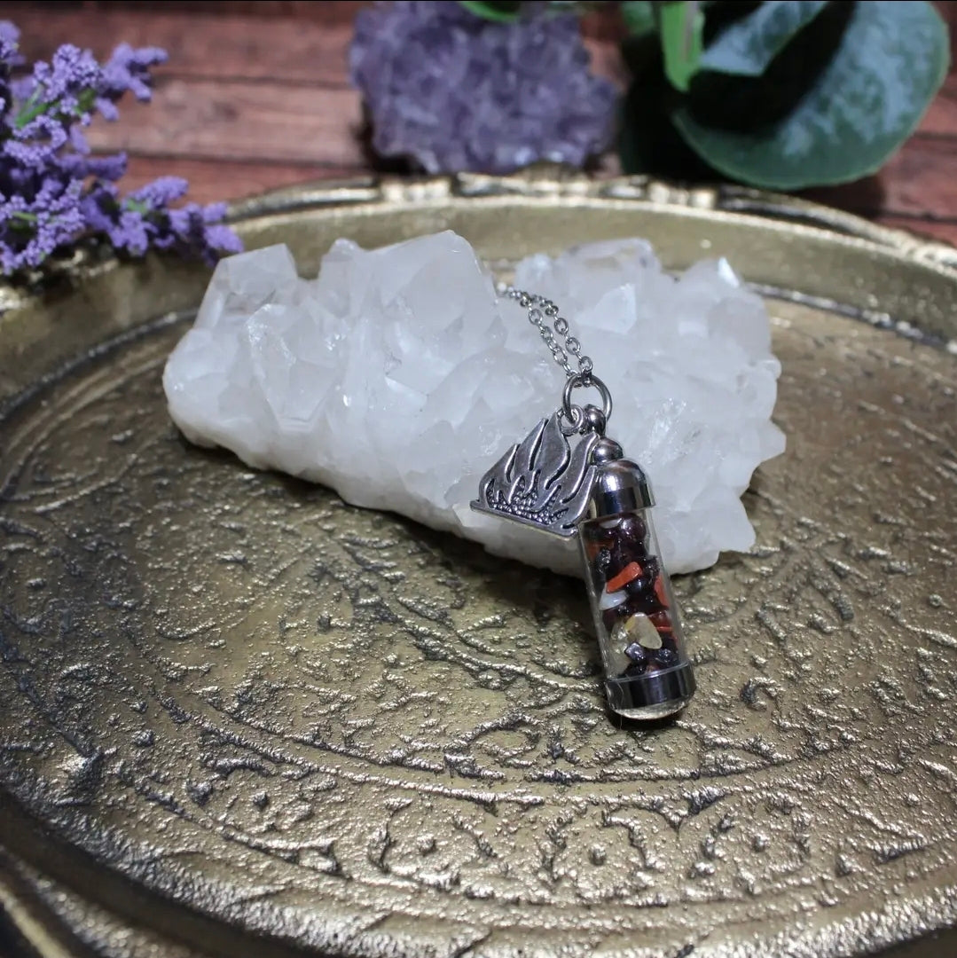 Hestia Spell Jar Amulet Necklace
