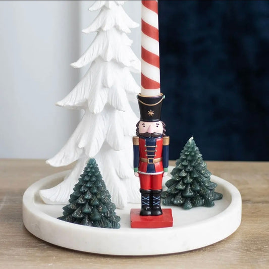 Nutcracker Christmas Taper Candle Holder