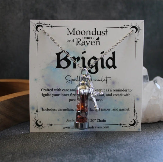 Brigid Spell Jar Amulet Necklace
