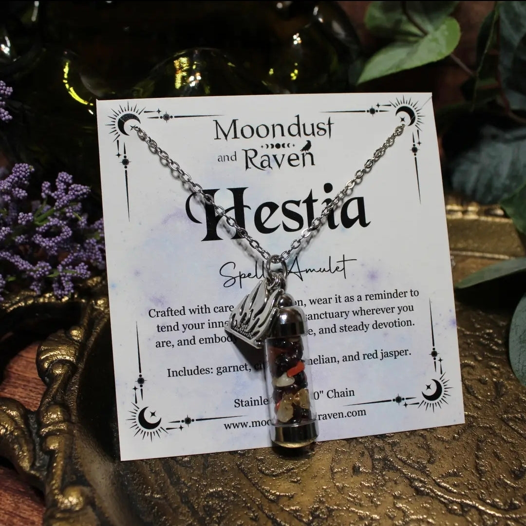 Hestia Spell Jar Amulet Necklace