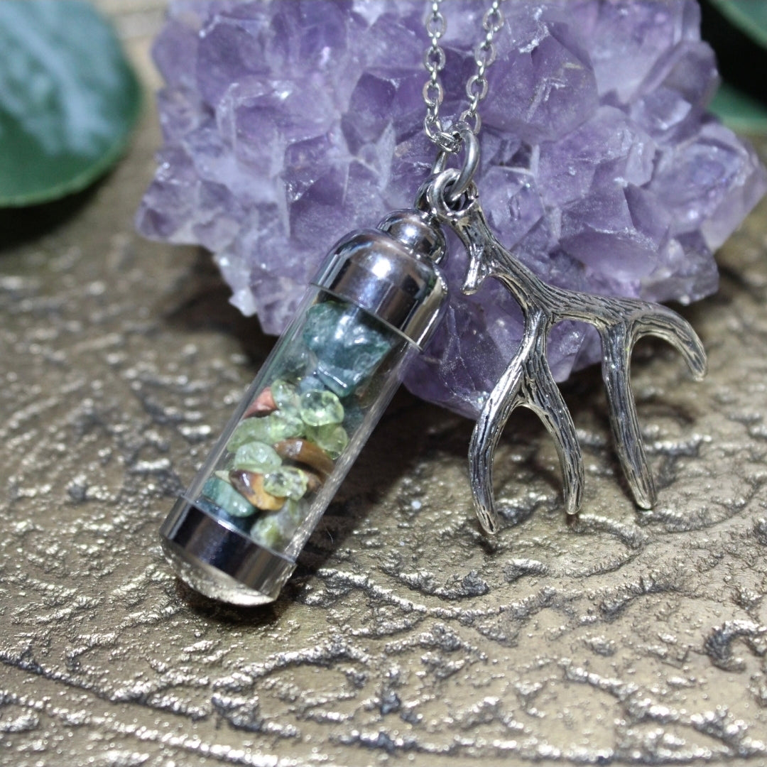 Cernunnos Spell Jar Amulet Necklace
