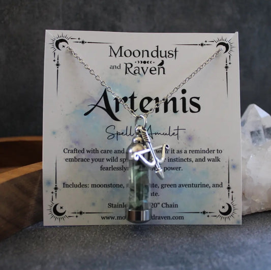 Artemis Spell Jar Amulet Necklace