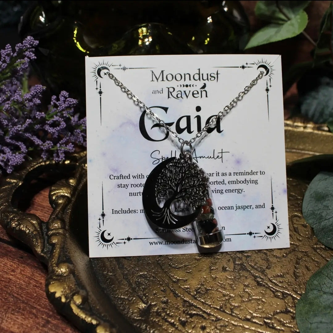 Gaia Spell Jar Amulet Necklace