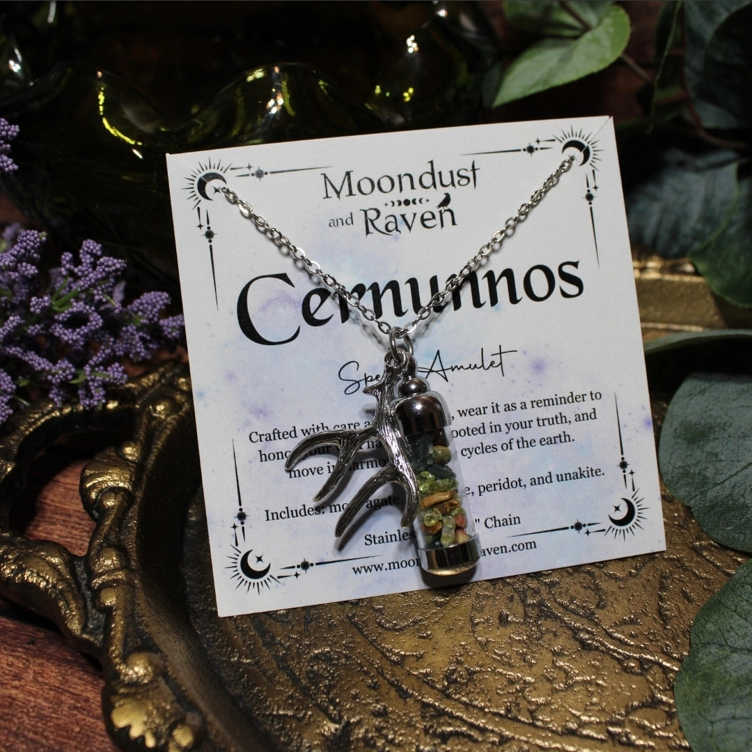 Cernunnos Spell Jar Amulet Necklace