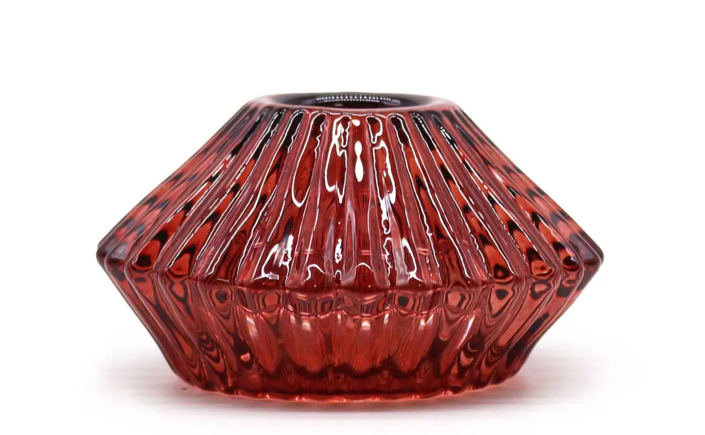 Flower Flip Candle / Tealight Holder - Vampire Red
