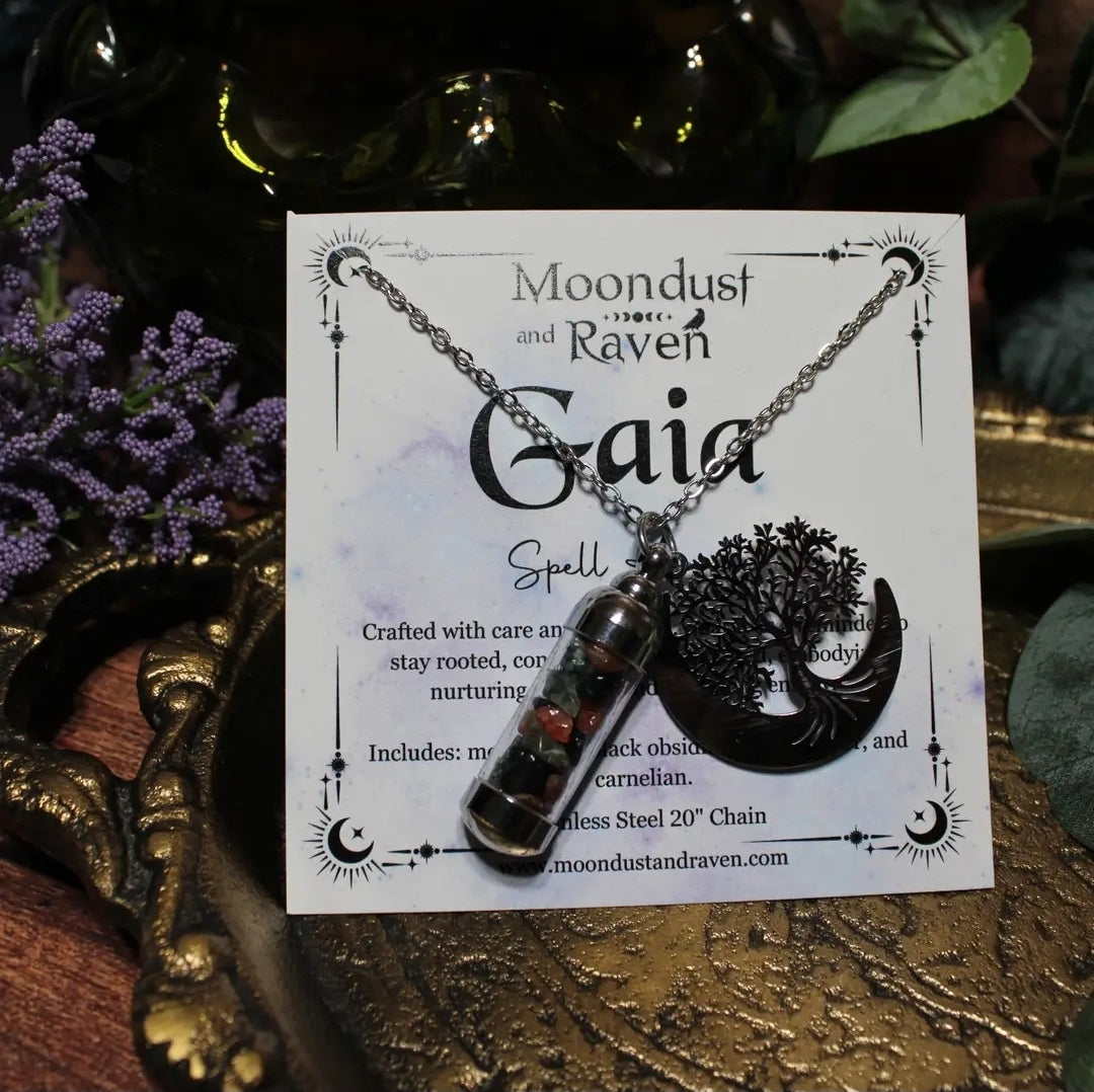 Gaia Spell Jar Amulet Necklace